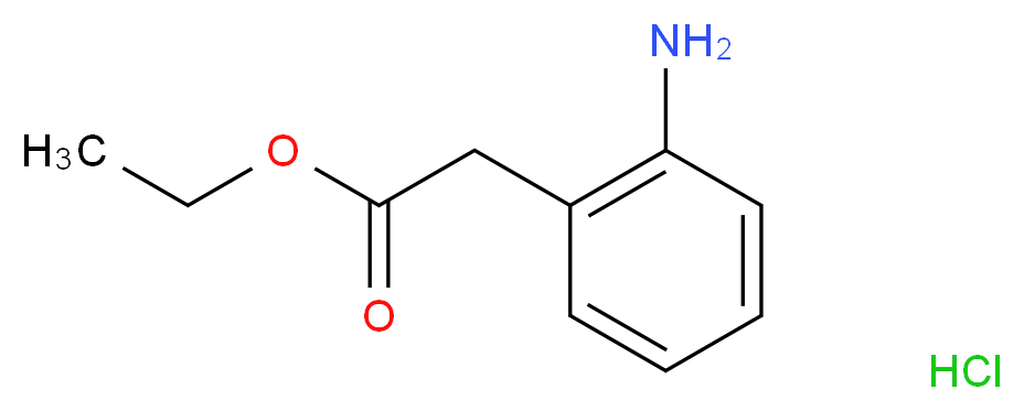 ETHYL 2-AMINOPHENYLACETATE HYDROCHLORIDE_分子结构_CAS_61-88-1)