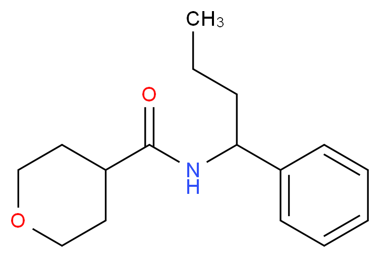 N-(1-phenylbutyl)tetrahydro-2H-pyran-4-carboxamide_分子结构_CAS_)