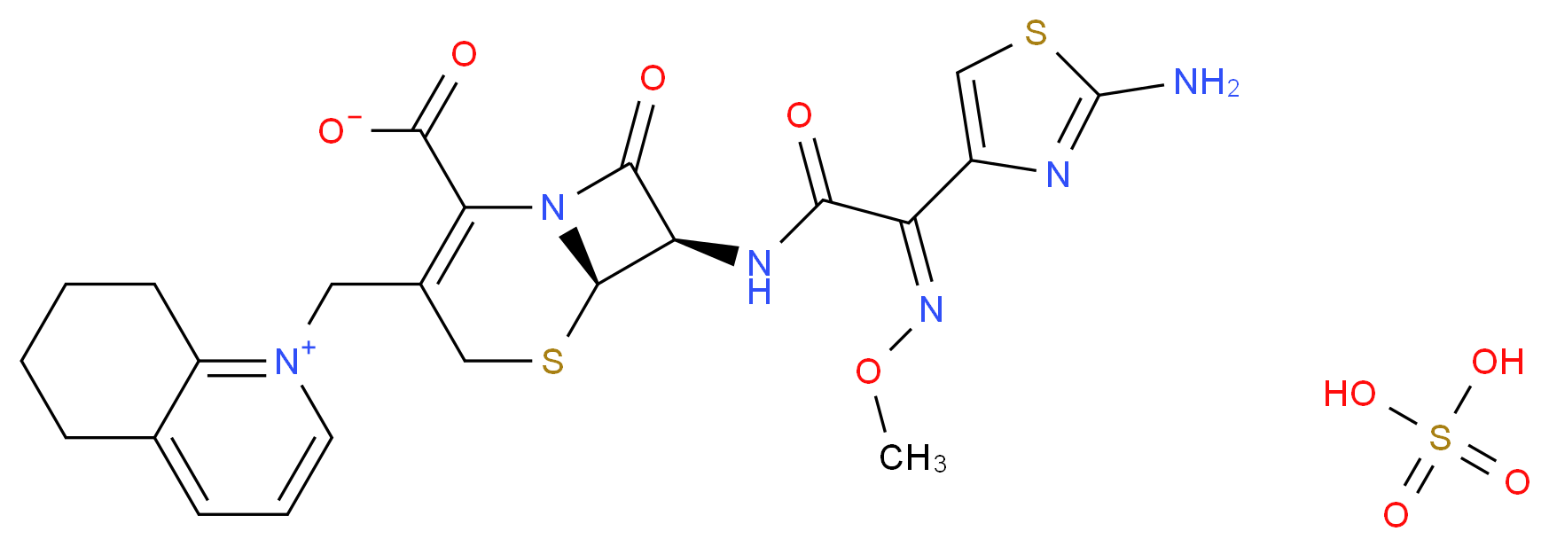 Cefquinome Sulfate_分子结构_CAS_118443-89-3)