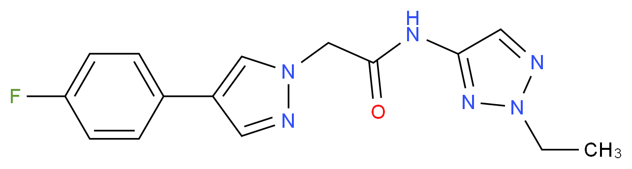 N-(2-ethyl-2H-1,2,3-triazol-4-yl)-2-[4-(4-fluorophenyl)-1H-pyrazol-1-yl]acetamide_分子结构_CAS_)