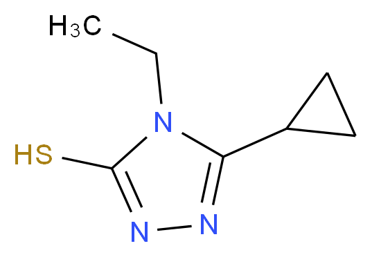 5-cyclopropyl-4-ethyl-4H-1,2,4-triazole-3-thiol_分子结构_CAS_443918-29-4