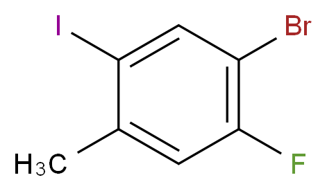 1-bromo-2-fluoro-5-iodo-4-methylbenzene_分子结构_CAS_870704-15-7