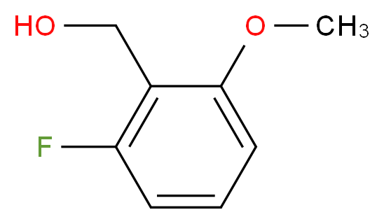 2-氟-6-甲氧基苯甲醇_分子结构_CAS_253668-46-1)