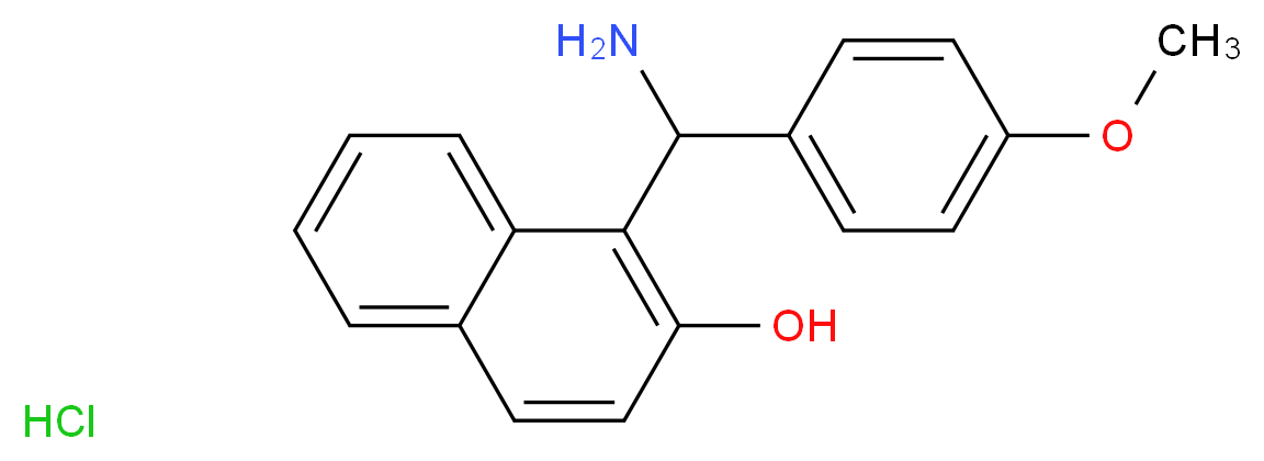 1-[AMINO-(4-METHOXY-PHENYL)-METHYL]-NAPHTHALEN-2-OL HYDROCHLORIDE_分子结构_CAS_)