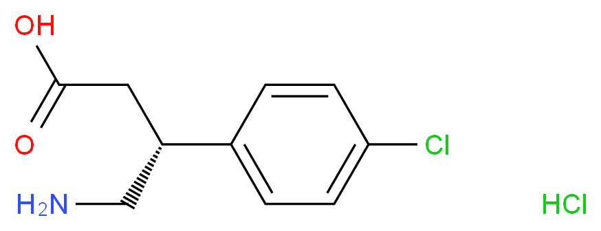 (3R)-4-amino-3-(4-chlorophenyl)butanoic acid hydrochloride_分子结构_CAS_63701-55-3