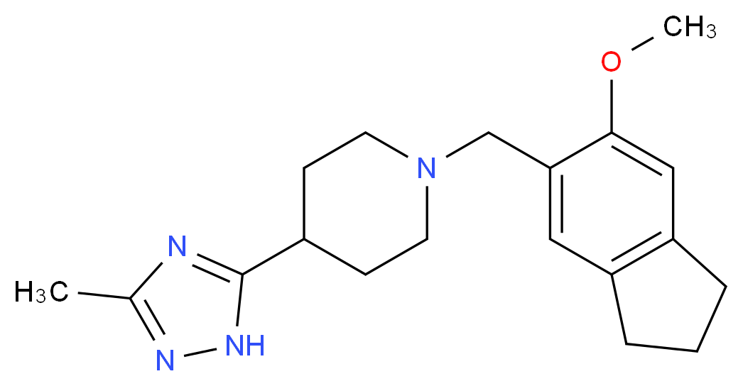 1-[(6-methoxy-2,3-dihydro-1H-inden-5-yl)methyl]-4-(3-methyl-1H-1,2,4-triazol-5-yl)piperidine_分子结构_CAS_)
