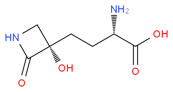 (2S)-2-amino-4-[(3S)-3-hydroxy-2-oxoazetidin-3-yl]butanoic acid_分子结构_CAS_65709-93-5