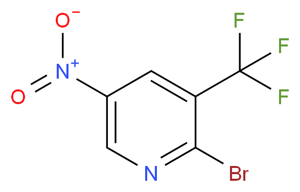 2-bromo-5-nitro-3-(trifluoromethyl)pyridine_分子结构_CAS_956104-42-0