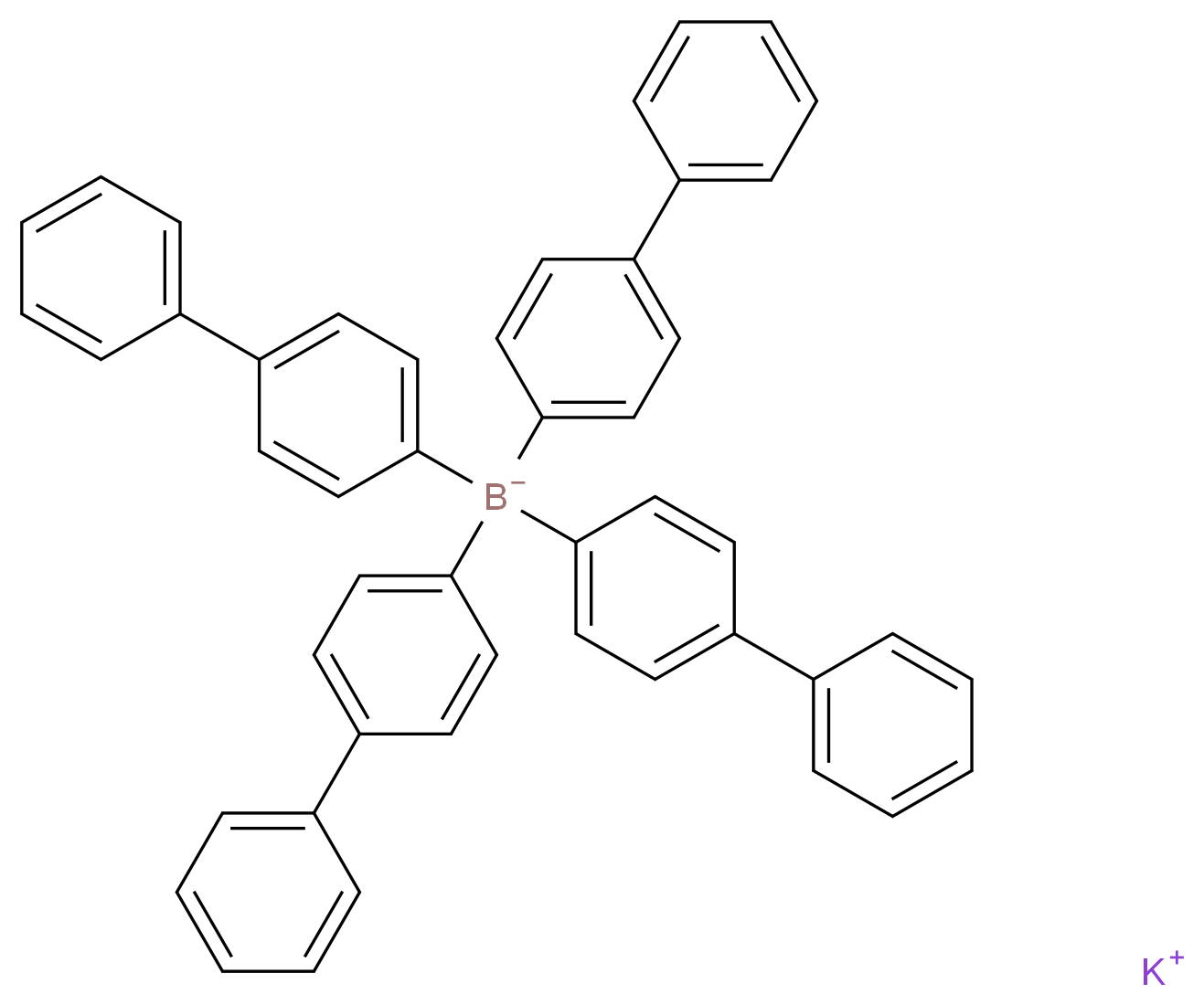 potassium tetrakis(4-phenylphenyl)boranuide_分子结构_CAS_400762-49-4