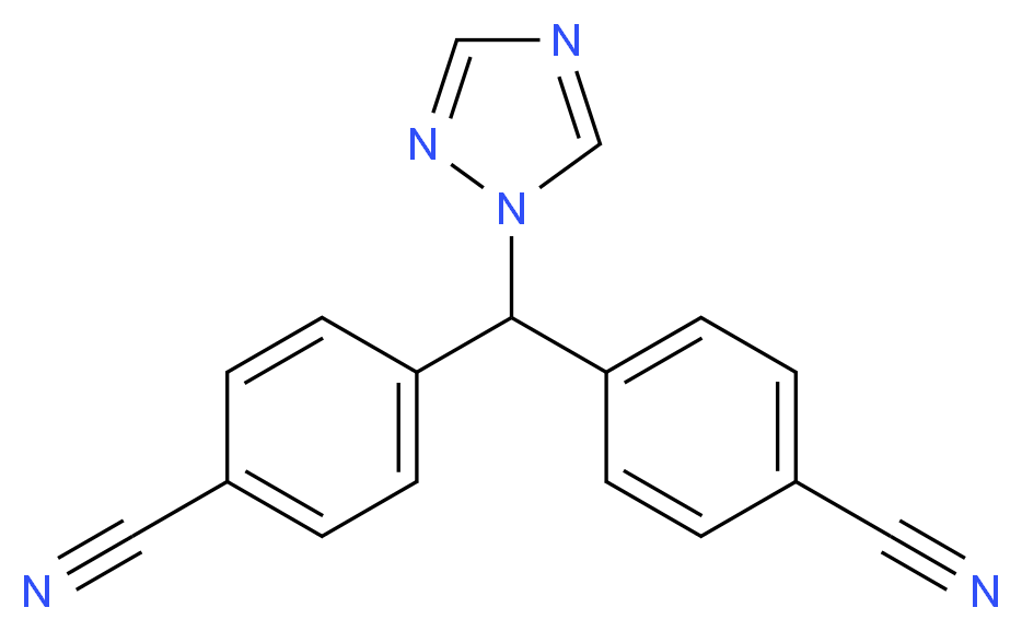 4,4'-(1h-1,2,4-triazol-1-ylmethylene)bisbenzonitrile_分子结构_CAS_112809-51-5)