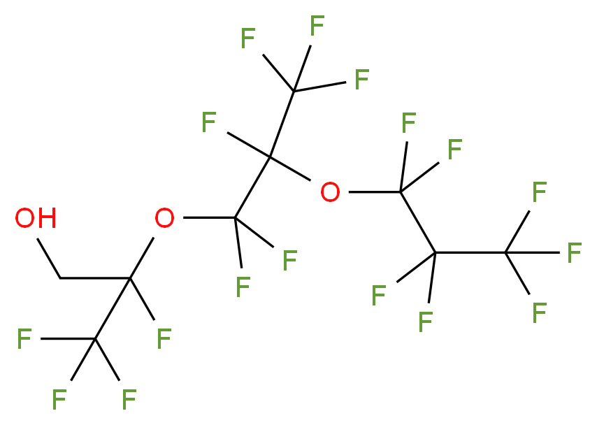 2,3,3,3-tetrafluoro-2-[1,1,2,3,3,3-hexafluoro-2-(heptafluoropropoxy)propoxy]propan-1-ol_分子结构_CAS_14548-74-4