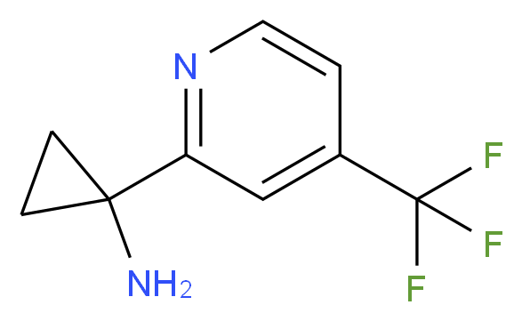 1-(4-(trifluoromethyl)pyridin-2-yl)cyclopropanamine_分子结构_CAS_1060805-56-2)