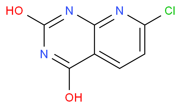7-Chloropyrido[2,3-d]pyrimidine-2,4-diol_分子结构_CAS_938443-19-7)