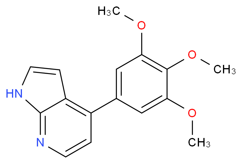 4-(3,4,5-trimethoxyphenyl)-1H-pyrrolo[2,3-b]pyridine_分子结构_CAS_)