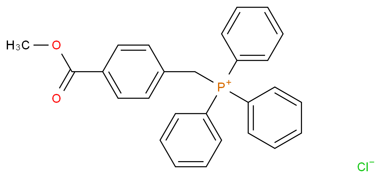 {[4-(methoxycarbonyl)phenyl]methyl}triphenylphosphanium chloride_分子结构_CAS_1253-47-0