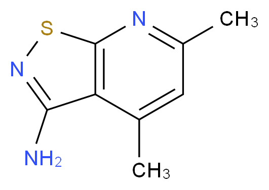 4,6-dimethylisothiazolo[5,4-b]pyridin-3-amine_分子结构_CAS_56891-66-8)