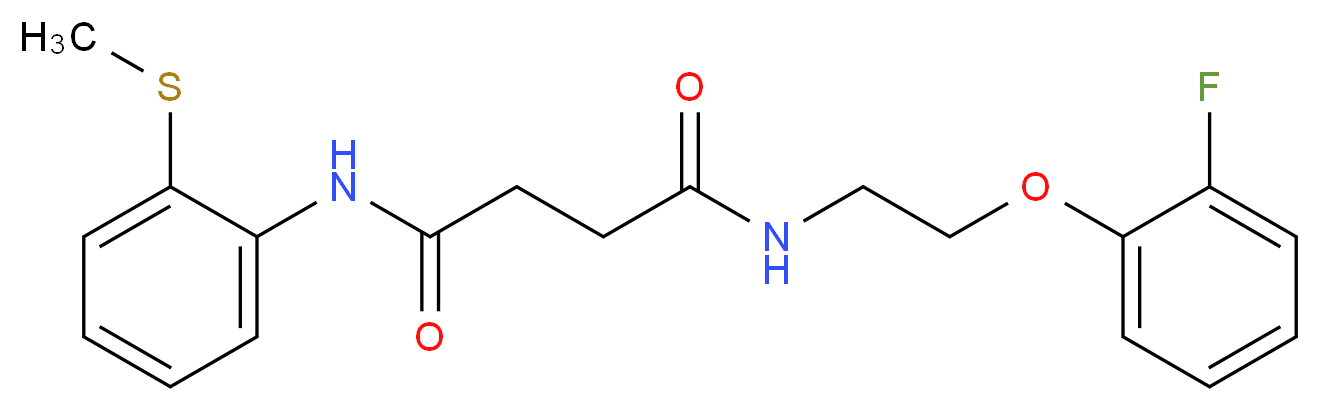 N-[2-(2-fluorophenoxy)ethyl]-N'-[2-(methylthio)phenyl]succinamide_分子结构_CAS_)