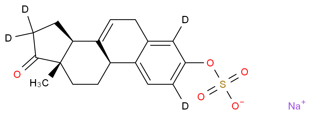 Equilin 3-Sulfate-d4 Sodium Salt (stabilized with TRIS, 50% w/w)_分子结构_CAS_285979-81-9)