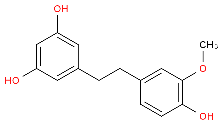 5-[2-(4-hydroxy-3-methoxyphenyl)ethyl]benzene-1,3-diol_分子结构_CAS_139101-67-0