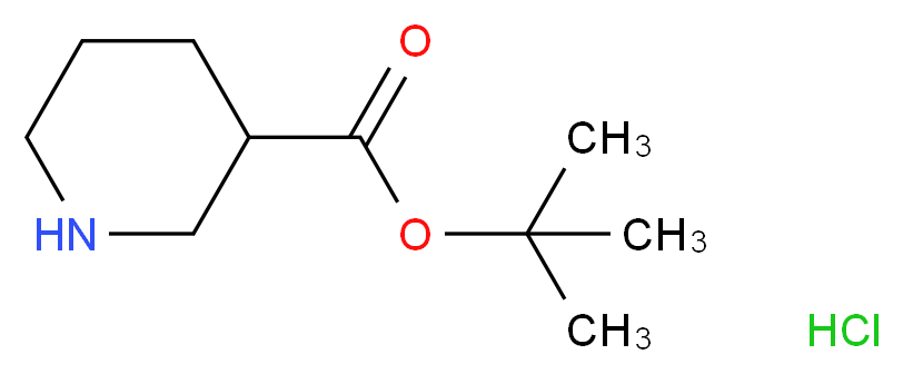 tert-Butyl piperidine-3-carboxylate hydrochloride_分子结构_CAS_301180-05-2)