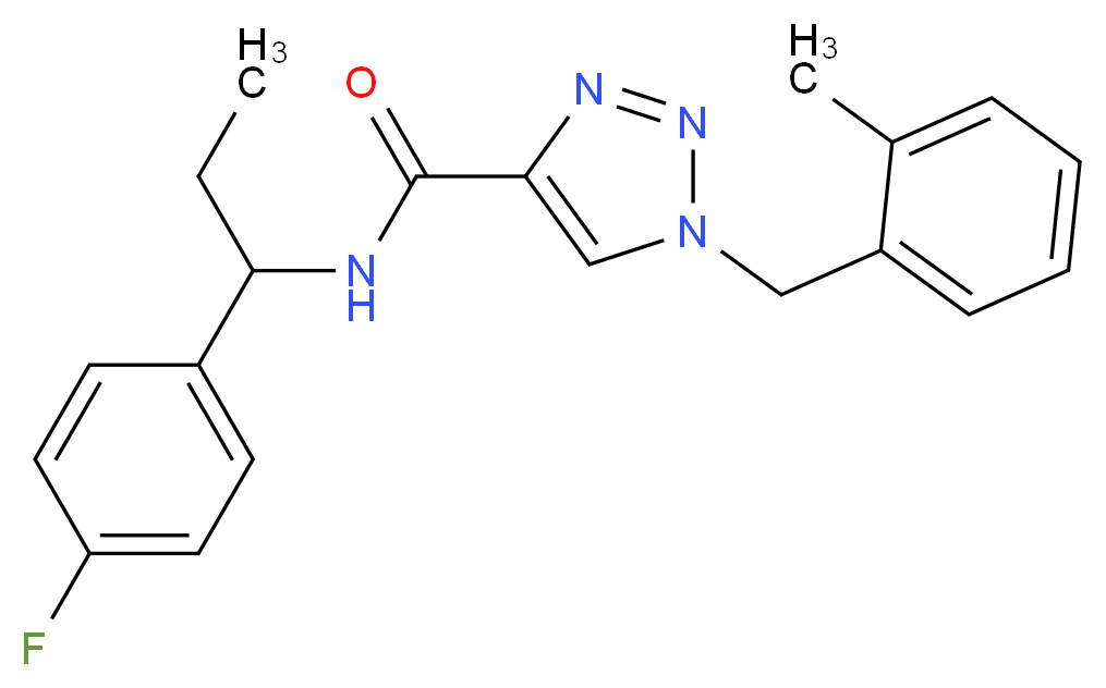 N-[1-(4-fluorophenyl)propyl]-1-(2-methylbenzyl)-1H-1,2,3-triazole-4-carboxamide_分子结构_CAS_)