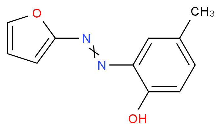 2-[2-(furan-2-yl)diazen-1-yl]-4-methylphenol_分子结构_CAS_1823-44-5