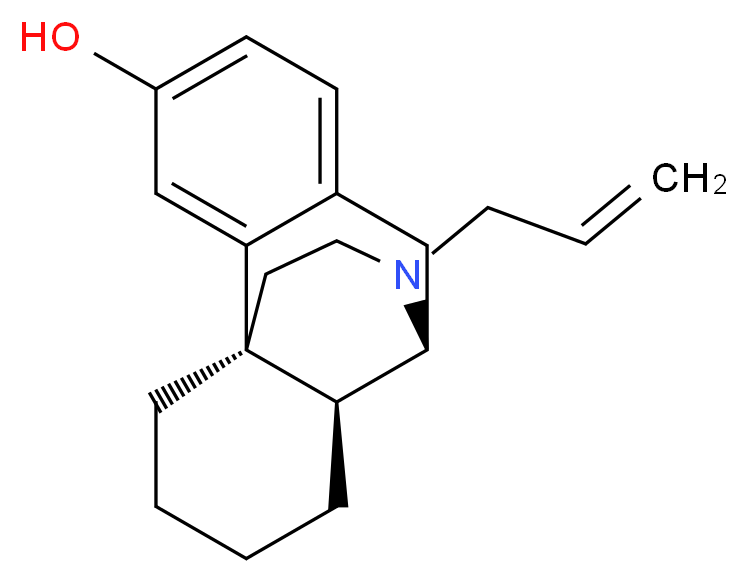 (1S,9R,10S)-17-(prop-2-en-1-yl)-17-azatetracyclo[7.5.3.0<sup>1</sup>,<sup>1</sup><sup>0</sup>.0<sup>2</sup>,<sup>7</sup>]heptadeca-2,4,6-trien-4-ol_分子结构_CAS_5822-43-5