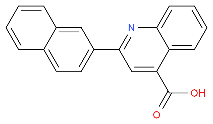 2-(naphthalen-2-yl)quinoline-4-carboxylic acid_分子结构_CAS_13605-87-3