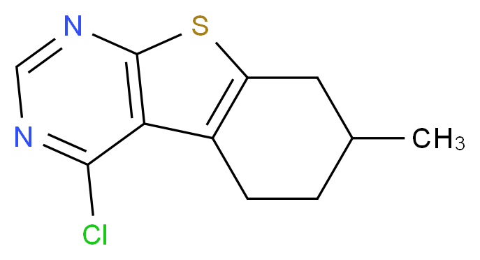 4-Chloro-7-methyl-5,6,7,8-tetrahydrobenzo[b]thieno[2,3-d]pyrimidine_分子结构_CAS_137438-23-4)