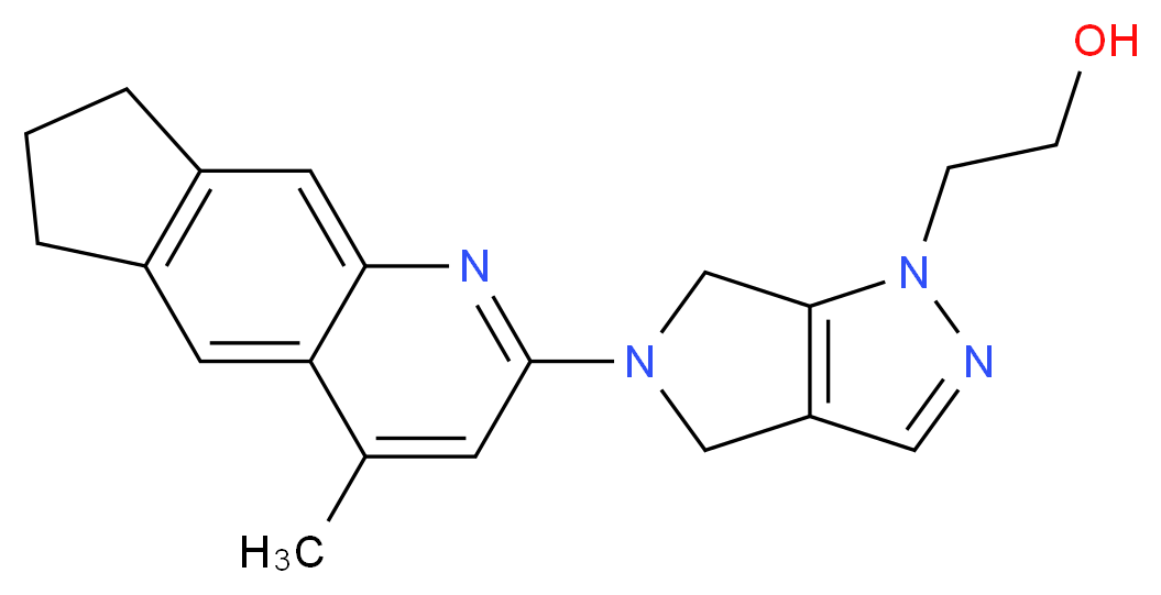 2-[5-(4-methyl-7,8-dihydro-6H-cyclopenta[g]quinolin-2-yl)-5,6-dihydropyrrolo[3,4-c]pyrazol-1(4H)-yl]ethanol_分子结构_CAS_)