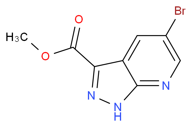 Methyl 5-bromo-1H-pyrazolo-[3,4-b]pyridine-3-carboxylate_分子结构_CAS_916325-84-3)