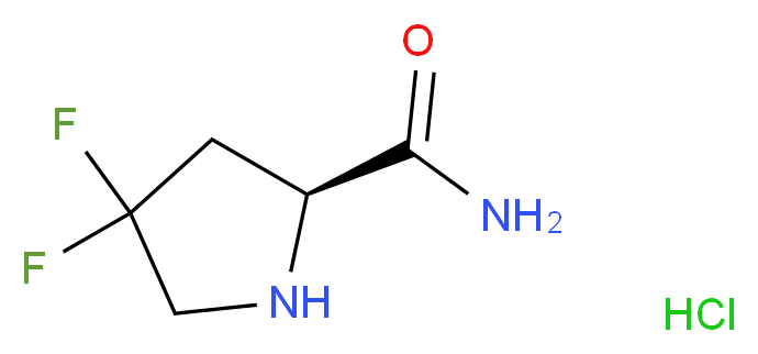 4,4-二氟-L-脯氨酸酰胺 盐酸盐_分子结构_CAS_426844-51-1)