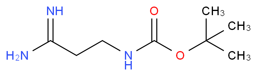TERT-BUTYL (3-AMINO-3-IMINOPROPYL)CARBAMATE_分子结构_CAS_77172-36-2)