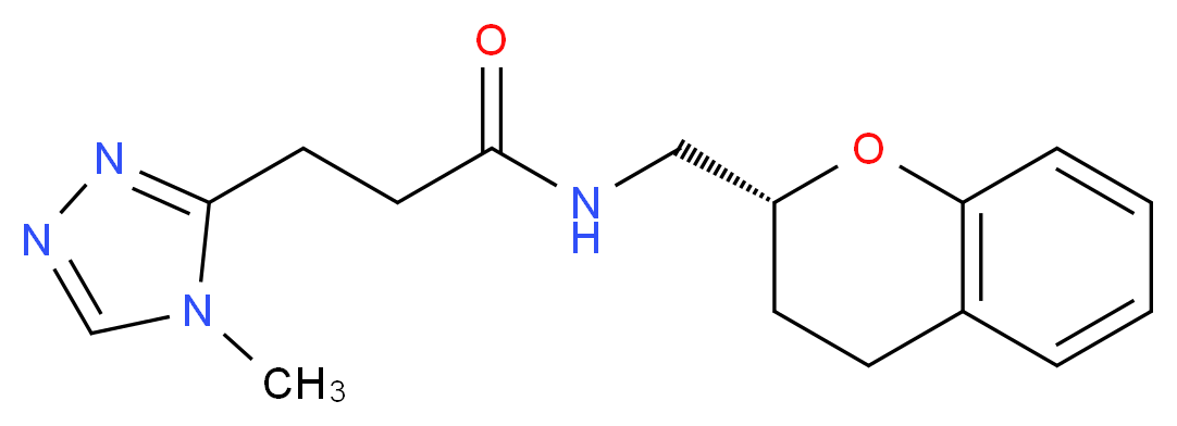 N-[(2R)-3,4-dihydro-2H-chromen-2-ylmethyl]-3-(4-methyl-4H-1,2,4-triazol-3-yl)propanamide_分子结构_CAS_)