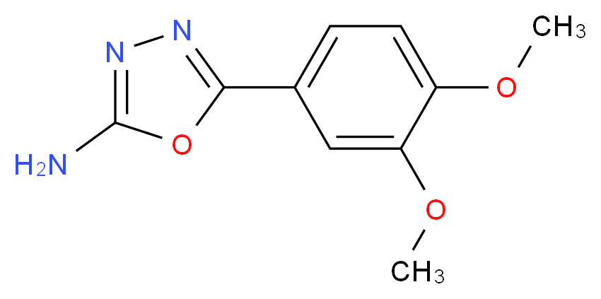 5-(3,4-dimethoxyphenyl)-1,3,4-oxadiazol-2-amine_分子结构_CAS_)