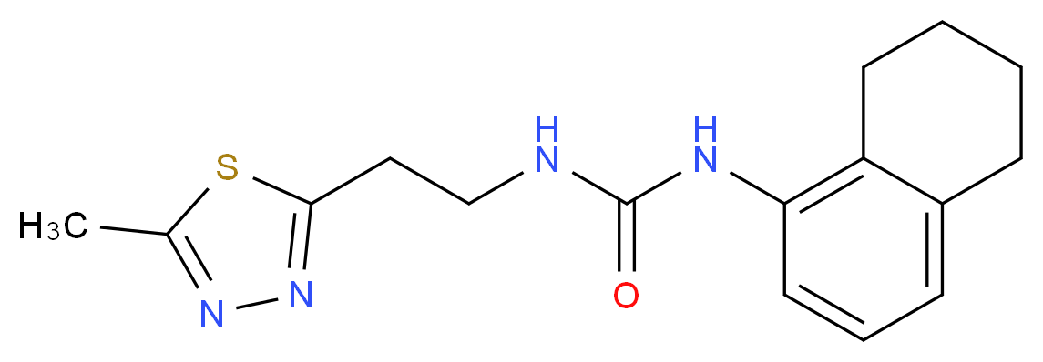 N-[2-(5-methyl-1,3,4-thiadiazol-2-yl)ethyl]-N'-(5,6,7,8-tetrahydronaphthalen-1-yl)urea_分子结构_CAS_)