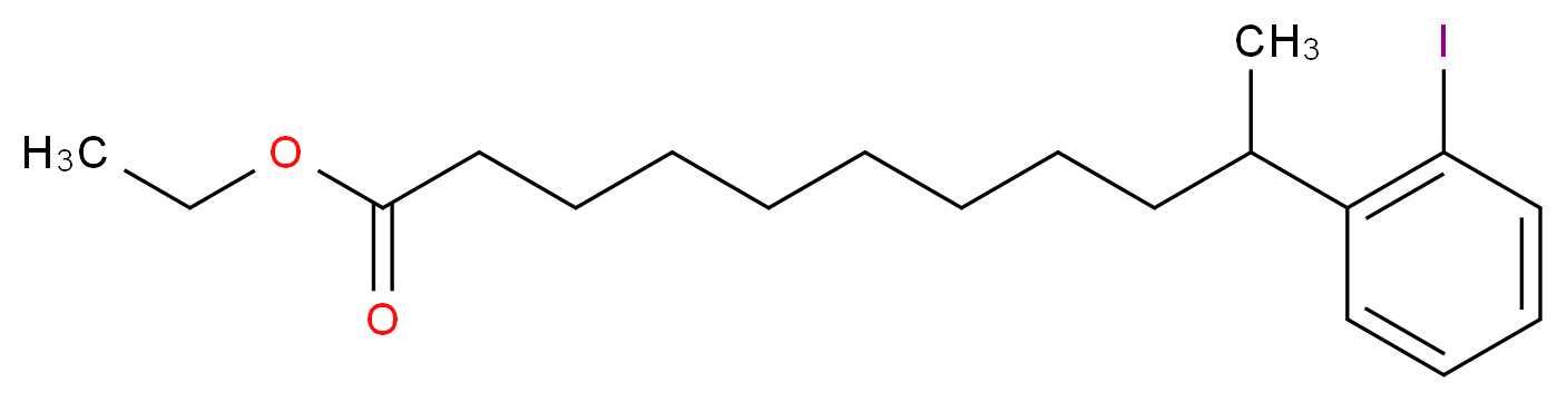 ethyl 10-(2-iodophenyl)undecanoate_分子结构_CAS_99-79-6