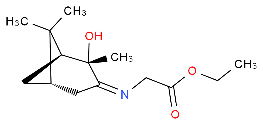(1S,2S,5S)-Ethyl [(2-Hydroxypinan-3-ylene)amino]acetate_分子结构_CAS_90473-00-0)