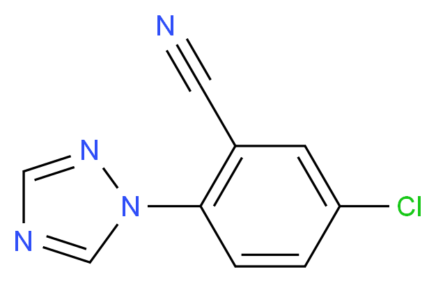 5-CHLORO-2-(1H-1,2,4-TRIAZOL-1-YL)BENZONITRILE_分子结构_CAS_449758-31-0)