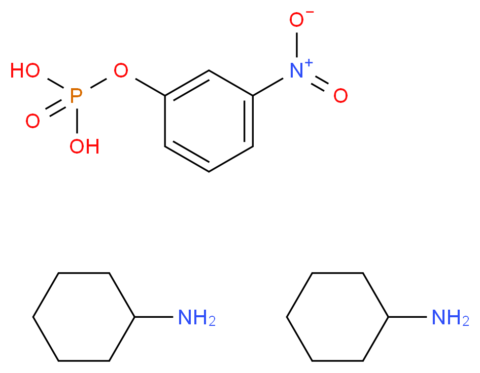 (3-nitrophenoxy)phosphonic acid; bis(cyclohexanamine)_分子结构_CAS_52483-84-8