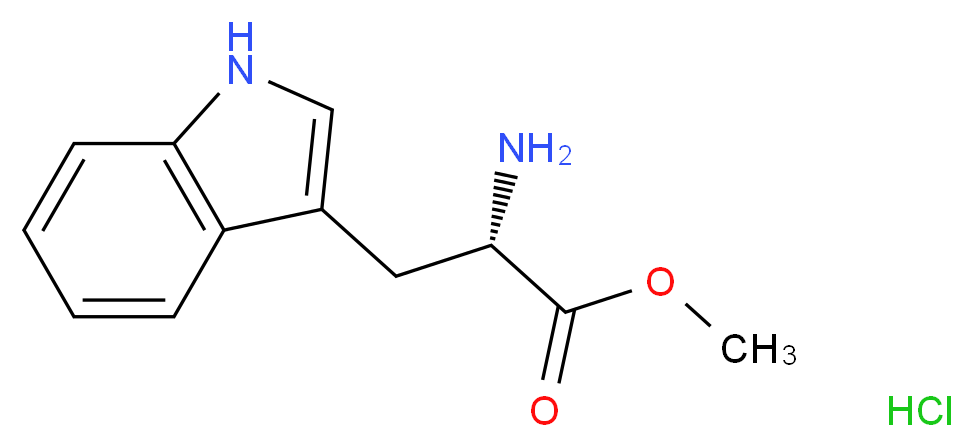 L-TRYPTOPHAN METHYL ESTER HYDROCHLORIDE_分子结构_CAS_7524-52-9)