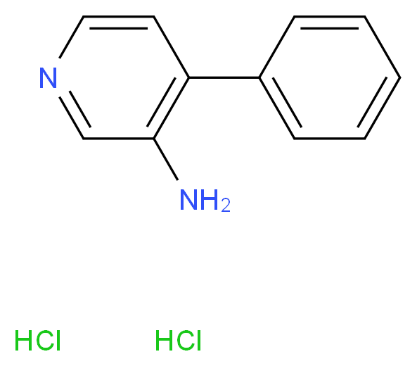 4-Phenyl-pyridin-3-ylamine dihydrochloride_分子结构_CAS_165387-82-6)