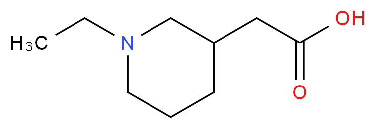 2-(1-Ethyl-3-piperidinyl)acetic acid_分子结构_CAS_)