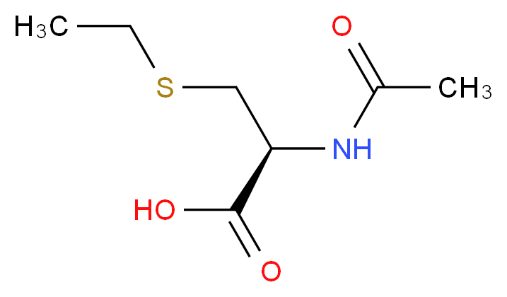 (2S)-2-acetamido-3-(ethylsulfanyl)propanoic acid_分子结构_CAS_31386-36-4