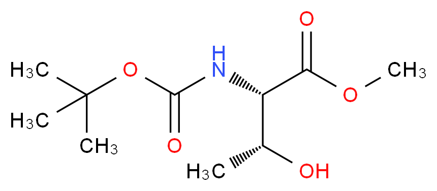 (2S,3R)-Methyl 2-((tert-butoxycarbonyl)amino)-3-hydroxybutanoate_分子结构_CAS_79479-07-5)