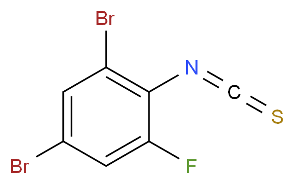 2,4-Dibromo-6-fluorophenyl isothiocyanate 97%_分子结构_CAS_)