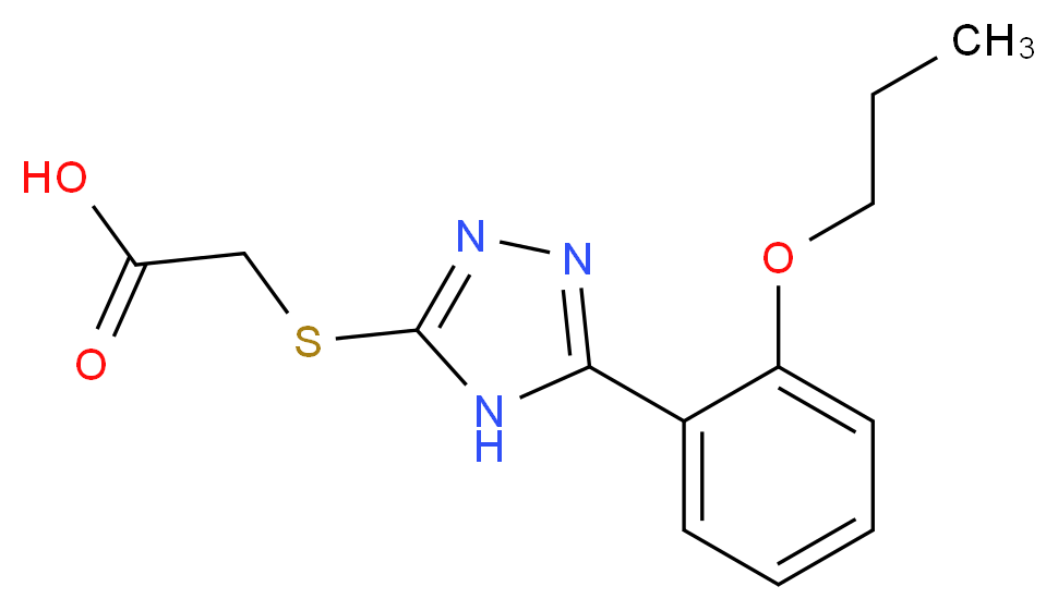 {[5-(2-propoxyphenyl)-4H-1,2,4-triazol-3-yl]thio}acetic acid_分子结构_CAS_50616-43-8)