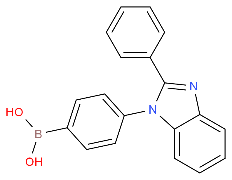 (4-(2-Phenyl-1H-benzo[d]imidazol-1-yl)phenyl)boronic acid_分子结构_CAS_867044-33-5)