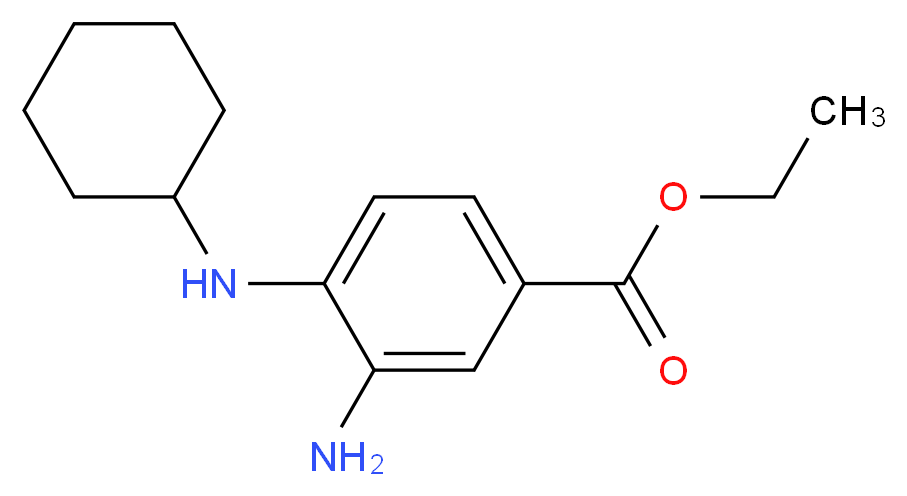 Ethyl 3-amino-4-(cyclohexylamino)benzoate_分子结构_CAS_)