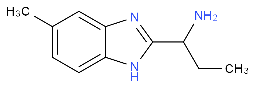 1-(5-methyl-1H-1,3-benzodiazol-2-yl)propan-1-amine_分子结构_CAS_884504-85-2